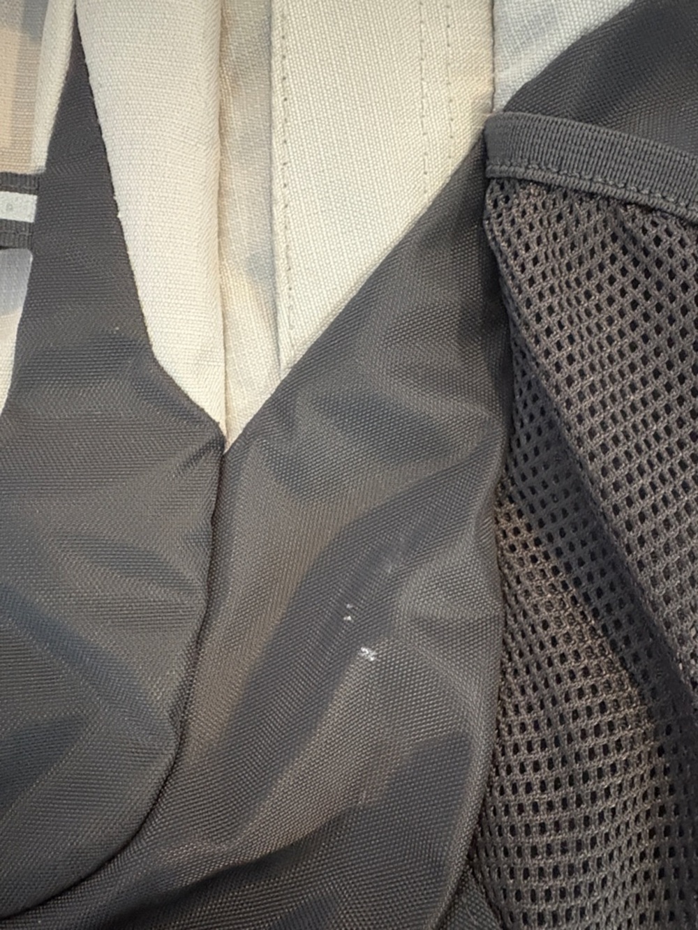 The North Face Gray, Black and Red Men’s Backpack with Front Bungee - Picture 3 of 6